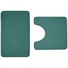 Zelené WC kúpeľňové predložky v súprave 2 ks z pamäťovej peny 50x80 cm Anti–Bacterial – Catherine Lansfield