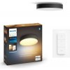 Philips Hue 41159/30 / P6 LED stropné svietidlo Enrave M + Hue Switch 1x19,2W | 2450lm | 2200-6500K - stmievateľné, Bluetooth, White Ambiance, čierna
