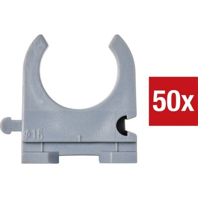 TRU COMPONENTS TC-9859372 svorka EN16 16 mm sivá 50 ks