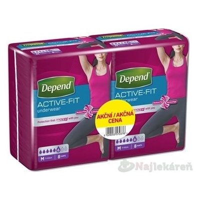 Depend Active Fit M pre mužov DUOPACK M 2 x 8 ks, 1 set