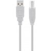 Goobay USB 2.0 Hi-Speed kábel prepojovací 3m, USB 2.0 (typ A) > USB 2.0 (typ B), šedý