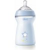 Chicco Naturalfeeling Plastová fľaša 330ml, silikónový cumel, rýchly prietok 6+, modrá
