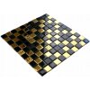 Sklenená mozaika Englass 30 x 30 cm čierna, odtiene žltej a zlatej