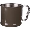 MIL-TEC hrnček nerezový 500ml s karabinou OLIV