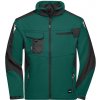 James & Nicholson pánska softshellová bunda JN844 Dark Green