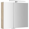 Sapho MIRRÓ galérka s LED osvetlením, 80x70x16cm, brest Bardini MC080-0013