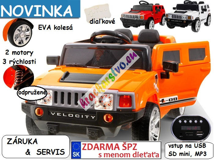 Joko elektrické autíčko Hummer Velocity 6V oranžová od 136 € - Heureka.sk