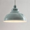 Lindby Vintage závesná lampa Albertine, kov, bledomodrá - 9624349