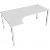 Hobis Pracovný stôl Uni, ergo, pravý, 180x75,5x120 cm, biela/biela