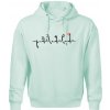 Moto EKG radenie - Oversized mikina pánska Moon - kratšia + širšia - 2XL ( Frost )