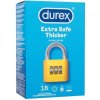 Durex Extra Safe Thicker silnější kondomy se silikonovým lubrikačním gelem 18 ks