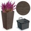 Kvetináč plast béžový Prosperplast 24 cm x 24 cm x 45 cm
