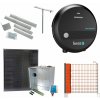 VNT electronics s.r.o. Expertná súprava solárneho ohradníka - Kompletný prenosný box + 2J napájací zdroj, 40 W panel, 112 cm sieť na hydinu