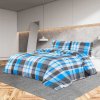 vidaXL Súprava obliečok na paplón modrá a sivá 155x220 cm bavlna 136071