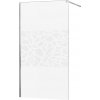 MEXEN/S - KIOTO Sprchová zástena WALK-IN 70x200 cm 8 mm, chróm, biely vzor 800-070-101-01-85