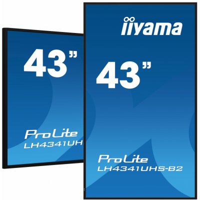 Monitor iiyama ProLite LH4341UHS-B2 43" IPS LED, 4K, 24/7 Digital Signage, 1xVGA, 3xHDMI, Głośniki