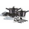 BERLINGERHAUS Sada nádobí s mramorovým povrchem 13 ks Carbon PRO Line BH-7059