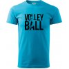 Volleyball nápis - Klasické pánske tričko vyššej gramáže - M ( Svetlý tyrkys )