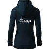 Harry - Always - Mikina dámska trendy zipper s kapucňou - XL ( Tmavomodrá (takmer čierna) )