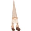 Vianočná dekorácia Škriatok visiace nohy, v. 40 cm, béžová/hnedá, 40 cm