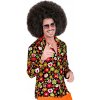 Pánska hippie košeľa farebné kvety sedmokrásky leta 60 70 L/XL