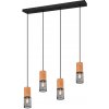 Trio 304300432 závesné stropné svietidlo Tosh 4x40W | E27 | IP20 - čierna s hnedou