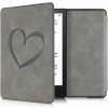 Puzdro KW Mobile - Brushed Heart - KW5625703 - pre Amazon Kindle Paperwhite 5 (2021) - šedé (KW Mobile obal na Amazon Kindle Paperwhite 5 (2021), flip, Brushed Heart, šedej + záruka 3 roky + darčeky z