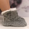 Cozy plyšové papuče s mašličkou Grey