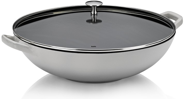 Kela Panvica Wok CALIDO BLACK liatina šedý 36 cm