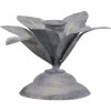 Chic Antique Zinkový antik kovový svietnik na úzku sviečku s kvetom Flower - Ø 12*9 cm - Chic Antique