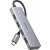 Ugreen Hub Adaptér 4v1 USB-C na 4× USB 3.0 + USB-C Šedý