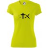 Ježíšova ryba - Dámske Fantasy športové (dresovina) - 2XL ( Neonová žltá )