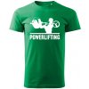 T-ričko Powerlifting II pánske tričko Farba trička: Tmavozelená, Farba potlače: Biela, Veľkosť: S