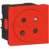 Legrand Mosaic Link Nezámenná zásuvka 2P+T, 2 moduly, červená