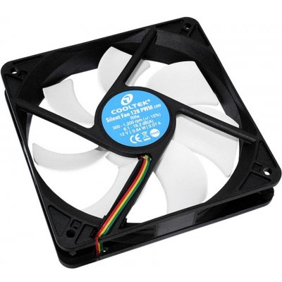 Cooltek Silent Fan 120 PWM PC vetrák s krytom čierna, biela (š x v x h) 120 x 120 x 25 mm; CT120PWML-B