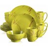 LOVECASA GOLD SPLASH Pea Green 16 dielna porcelánová jedálenská sada