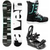 Raven Supreme black/mint snowboard + Raven S230 Black viazanie + Raven Diva black/mint topánky - 145 cm + vázání M/L (EU 41-47)