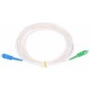 SC/APC – SC/UPC simplex 9/125 SM 1 m, armovaný, biely, 3 mm, B3, LSZH