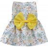Letné šaty pre psy a mačky s kvetinkami Biela M