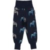 Bambusové detské rastúce nohavice Geggamoja - Navy Dala horse Veľkosť: 86/92