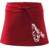 Kôň bežiaci športová sukne two in one červená