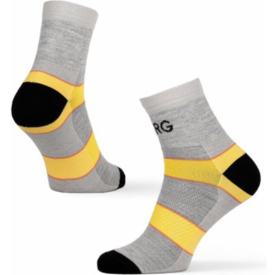 Warg Trail pánske ponožky MID Wool sivá/žltá