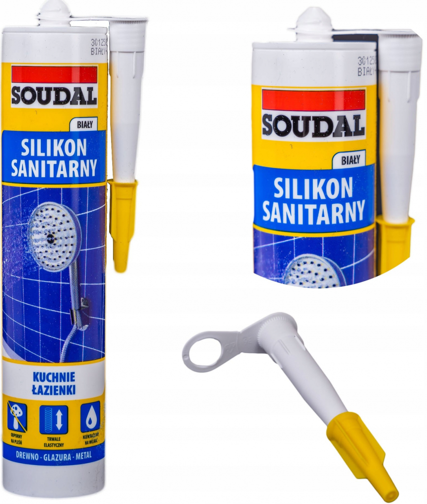 SOUDAL Sanitárny silikón 280ml biely