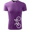 Bicykel na výšku - Pánske tričko Fantasy športové - M ( Fialová )