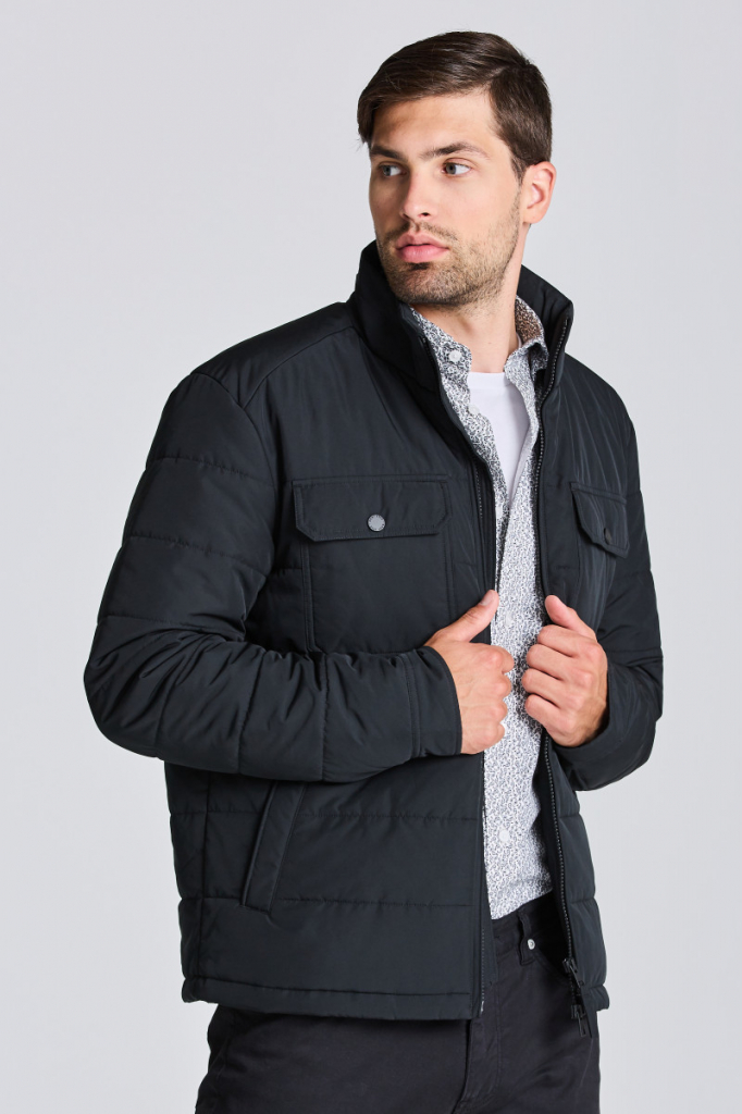 Gant D1. CHANNEL QUILTED WINDCHEATER čierna