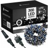 Svetelný reťazec na vianočný stromček - 300 LED, studená biela, modrá 24 m IP44 Sersimo