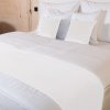 Biante Zamatový prehoz/behúň na posteľ Velvet Prémium SVP-024 Krémovo biely 50x200 cm