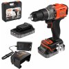 BLACK+DECKER Aku vŕtací skrutkovač s príklepom POWERCONNECT s 2 x 2,0Ah batériami, 1A nabíjačkou a kufrom BCD383D2XK