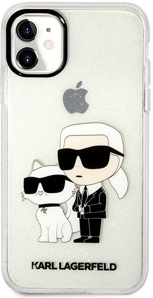 Karl Lagerfeld IML Glitter Karl and Choupette NFT iPhone 11 čiré