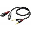 Procab CLA708/1.5 - 2x XLR M - 2x Jack 6.3 - 1.5m